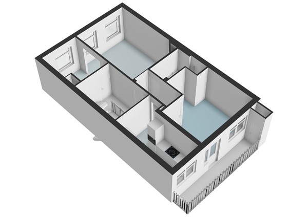 Floor plan - Kijkduinstraat 51-3, 1055 XR Amsterdam 